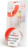 Gembird USB 2.0-A apa - MicroUSB-B apa Adat- és töltőkábel 1.8m - Arany