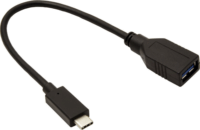 Roline 11.02.9030 USB-A - USB-C (apa - apa) kábel 0.15m - Fekete