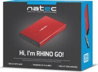 Natec Rhino Go 2.5" USB 3.0 Külső HDD ház - Piros