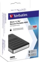 Verbatim 2TB Store & Go G1 Secure Portable USB3.1 Külső HDD - Fekete