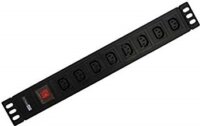 WP WPN-PDU-G05-08 19" 8 portos IEC C13 tápcsatlakozó panel - Fekete