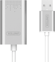 Unitek Y-247A 2x 3.5mm Jack anya - USB-A apa adapter - Ezüst