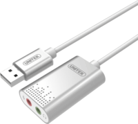 Unitek Y-247A 2x 3.5mm Jack anya - USB-A apa adapter - Ezüst