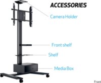 Multibrackets 180 HD Single 55"-80" LCD TV/Monitor gurulós állvány Fekete
