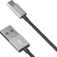 Yenkee YCU 221 BSR USB-A - Micro USB (apa - apa) kábel 1m - Fekete/Ezüst