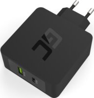 Green Cell Hálózati töltő 2 kimenet: USB-C + USB 45W Fekete