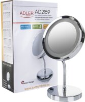 Adler AD 2159 LED Asztali Kozmetikai Sminktükör Ø 15 cm - Szürke
