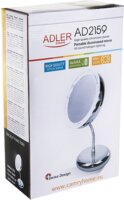 Adler AD 2159 LED Asztali Kozmetikai Sminktükör Ø 15 cm - Szürke