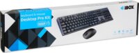 iBOX IKMS606W Vezeték nélküli Billentyűzet ENG - Fekete + Egér
