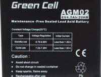 Green Cell 6V 4.5Ah AGM Zselés akkumulátor