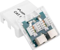 Lanberg FTP 2 x RJ45 CAT6 Árnyékolt csatlakozó doboz - Fehér