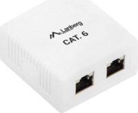 Lanberg FTP 2 x RJ45 CAT6 Árnyékolt csatlakozó doboz - Fehér