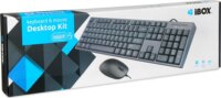 iBOX IKMS606 USB Billentyűzet ENG + Egér - Fekete