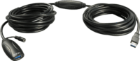 Lindy 43156 USB 3.0 hosszabbító kábel 10m - Fekete