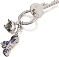 Troika Kulcstartó 2 charm dísszel SWAROVSKI® kristályokkal - Cruiser motor