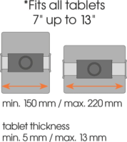 Vogel's TMS1010 Fali Tablet tartó szett