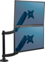 Fellowes 8043401 0"-30" Platinum LCD TV/Monitor asztali tartó kar 2 monitorhoz Fekete