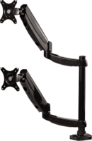 Fellowes 8043401 0"-30" Platinum LCD TV/Monitor asztali tartó kar 2 monitorhoz Fekete