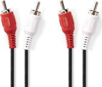 Nedis CAGP24200BK100 2x RCA (apa - apa) kábel 10m - Fekete
