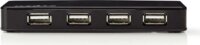 Nedis UHUBU2730BK USB 2.0 HUB (7 port) Fekete
