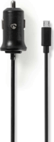 Nedis Autós töltő Fix MicroUSB kábellel (5V / 2400mA) Fekete