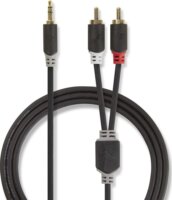 Nedis CABW22200AT100 JACK - RCA kábel 10m (3,5 mm-es jack apa - 2xRCA apa)