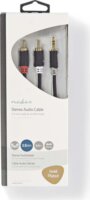 Nedis CABW22200AT50 JACK - RCA kábel 5m (3,5 mm-es jack apa - 2xRCA apa)