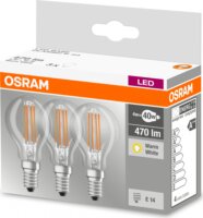 Osram Base Classic 4W E14 LED kisgömb izzó filament - Meleg fehér (3db)