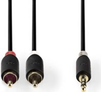 Nedis CABW22200AT30 JACK - RCA kábel 3m (3,5 mm-es jack apa - 2xRCA apa)