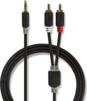 Nedis CABW22200AT30 JACK - RCA kábel 3m (3,5 mm-es jack apa - 2xRCA apa)