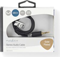 Nedis CABW22000AT05 3.5mm Jack (apa - apa) kábel 0.5m - Fekete