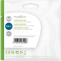 Nedis CAGP22150BK02 3.5mm Jack apa - 2x 3.5mm Jack anya adapter - Fekete