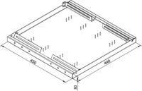 Triton RAB-UP-450-A4 19“ Fix polc 1U - Fekete