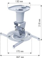 Techly 022397 Univerzális Mennyezeti projektor tartó - Ezüst