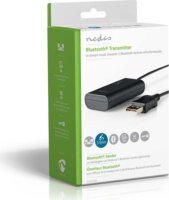 Nedis BTTR100BK 2 Csatornás Bluetooth adó fejhallgatóhoz - Fekete