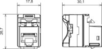 LEGRAND 033181 RJ45 Cat.6 Keystone csatlakozóaljzat