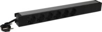Legrand 646806 220V RACK 19" / 1U hálózati elosztó 3.0m - Fekete