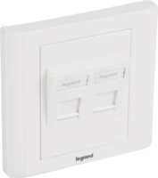 Legrand Linkeo 632797 Keystone döntött RJ45 Fali konnektor előlap - 2 port