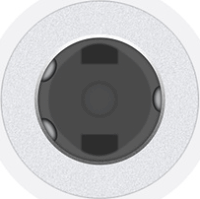 Apple MU7E2ZM/A USB-C apa - 3.5mm jack anya Adapter - Fehér