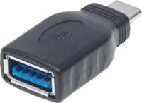 Manhattan 354646 USB 3.1-C apa - USB-A anya SuperSpeed Adapter - Fekete