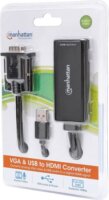 Manhattan 152426 VGA+USB-A apa - HDMI anya Adapter - Fekete