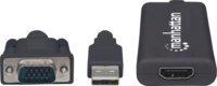 Manhattan 152426 VGA+USB-A apa - HDMI anya Adapter - Fekete
