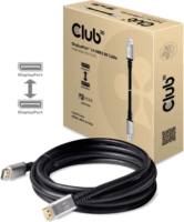 Club3D DisplayPort 1.4 (apa - apa) kábel 4m - Fekete