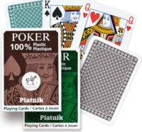 Piatnik Plasztik Póker kártyacsomag 1x55lap Barna-zöld