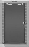 Lanberg 10" Fali rack szekrény (Üveg) 9U 280x310mm - Szürke