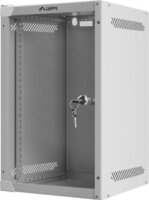 Lanberg 10" Fali rack szekrény (Üveg) 9U 280x310mm - Szürke