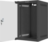 Lanberg 10" Fali rack szekrény (Üveg) 9U 280x310mm - Fekete