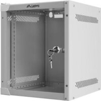 Lanberg 10" Fali rack szekrény (Üveg) 6U 280x310mm - Szürke