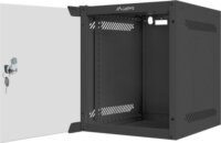 Lanberg 10" Fali rack szekrény (Üveg) 6U 280x310mm - Fekete