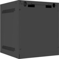 Lanberg 10" Fali rack szekrény (Üveg) 6U 280x310mm - Fekete